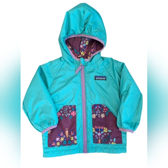 Patagonia Kids' Purple Floral Jacket - Picture 2 of 3